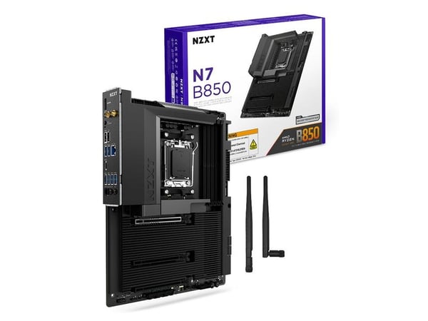 NZXT N7 B850 - Hovedkort - ATX - Socket AM5 - AMD B850 Chipset - USB-C 3.2 Gen 2x2, USB 3.2 Gen 1, USB 3.2 Gen 2, USB-C 3.2 Gen2 - 2.5 Gigabit LAN,...