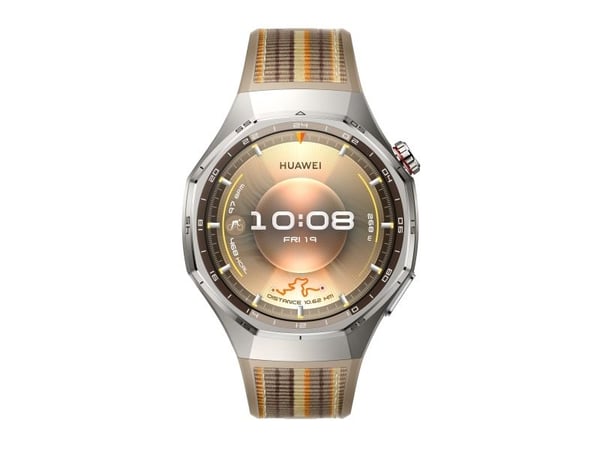 Huawei Watch GT 6 Pro - 46 mm - titanium alloy - smartklokke med stropp - composite woven - brun - håndleddstørrelse: 140-210 mm - display 1.47" - ...