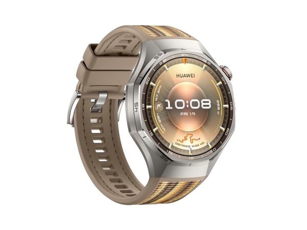 Huawei Watch GT 6 Pro - 46 mm - titanium alloy - smartklokke med stropp - composite woven - brun - håndleddstørrelse: 140-210 mm - display 1.47" - ...