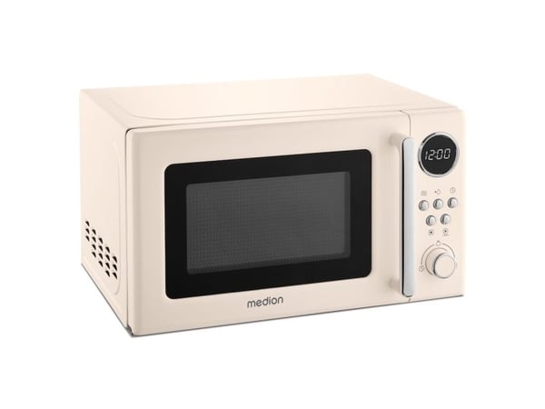 MEDION MD 15000, Benkeplate, Solo mikrobølge ovn, 20 l, 800 W, Innebygd skjerm, Knapper, Rotasjon