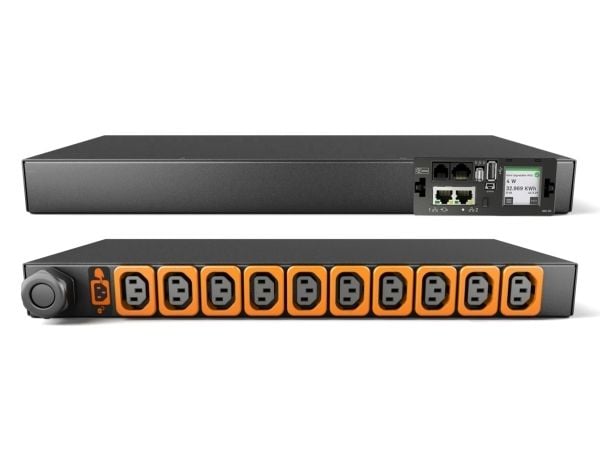 Vertiv Geist MG05M1R0-10L133-2PS6B2H10-S, Overvåket, 0U, Enkelfaset, Horisontal, Sort, LED