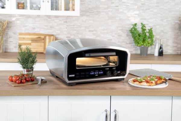Unold Pizzaofen Enzo 68916, 1 pizza(er), Rustfritt stål, Digitalt, 500 °C, 1 timer, 0,9 m