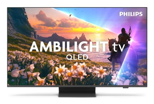 Philips 55PUS8600 - 55" Diagonalklasse LED-bakgrunnsbelyst LCD TV - QLED - Smart TV - TITAN OS - 4K UHD (2160p) 3840 x 2160 - HDR - våpenmetall