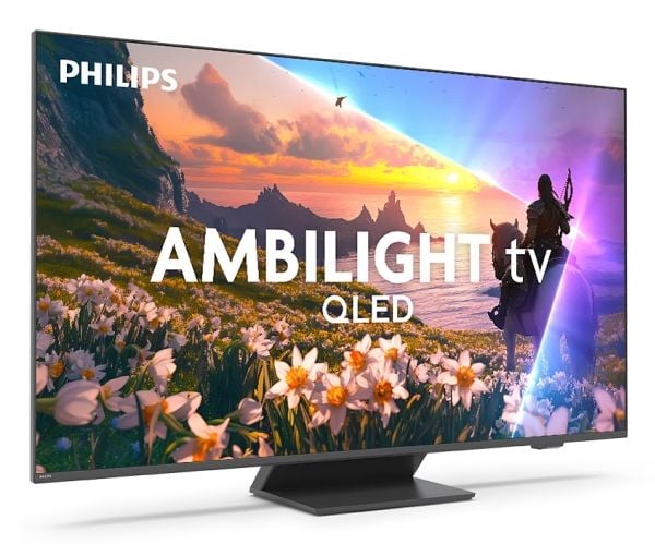 Philips 55PUS8600 - 55" Diagonalklasse LED-bakgrunnsbelyst LCD TV - QLED - Smart TV - TITAN OS - 4K UHD (2160p) 3840 x 2160 - HDR - våpenmetall