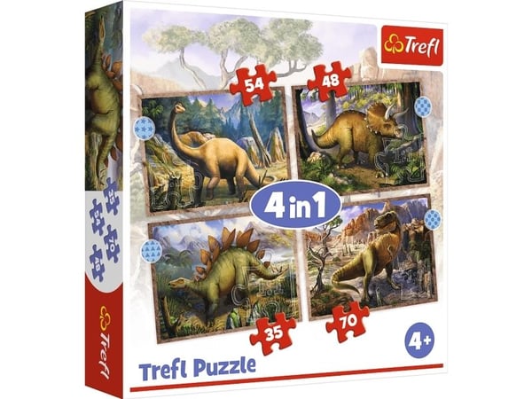 Trefl 34383, 70 styck, Dinosaurier, 4 År