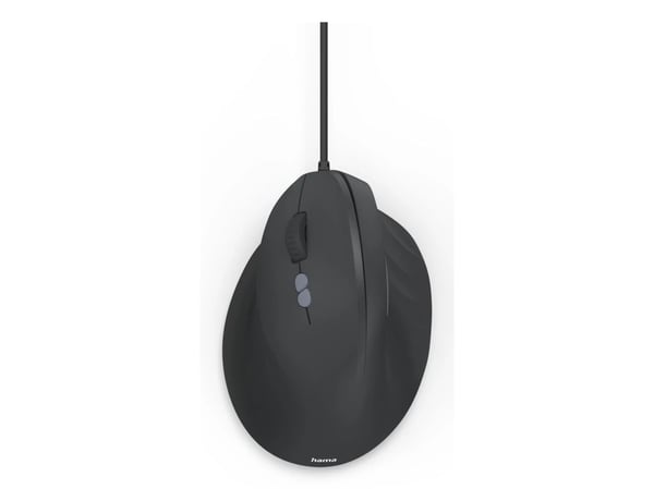 Hama ECM-500L, vänster hand, Vertikal design, Optisk, USB Type-A, 1800 DPI, Svart