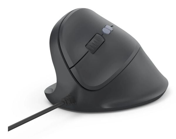 Hama ECM-500L, Venste-hendt, Vertikalt design, Optisk, USB Type-A, 1800 DPI, Svart
