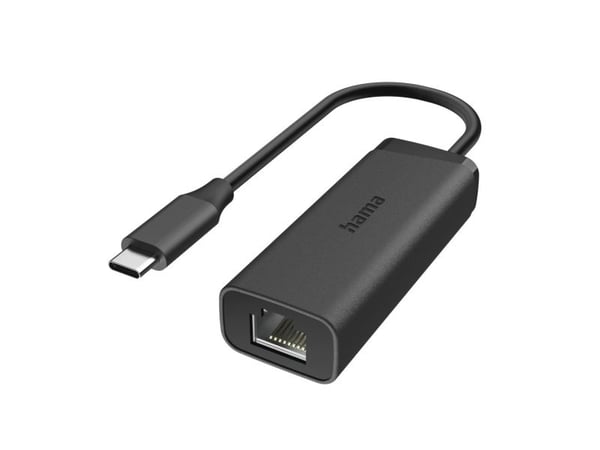 Hama 00200360, USB Type-C, RJ-45, Hankjønn, Svart, Hankjønn, Hunkjønn