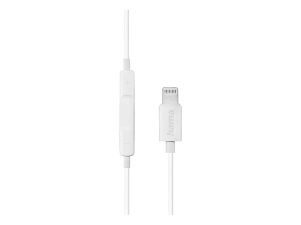 Hama Glow II, Koblet med ledninger (ikke trådløs), Samtaler/musikk, 20 - 20000 Hz, 12 g, Hodesett, Hvit