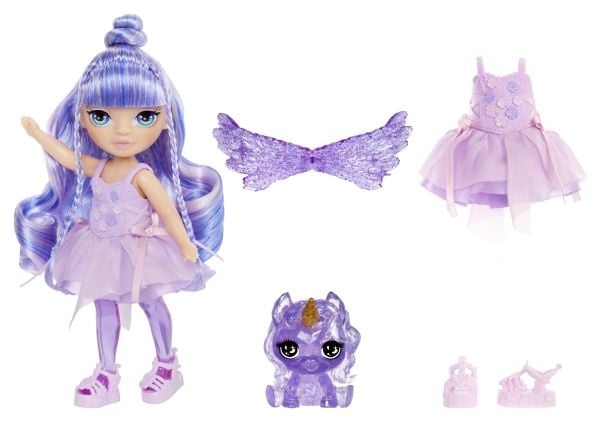Rainbow High Littles Rainbow Fantasy Fairies Doll- Amethyst (purple), Motedukke, Hunkjønn, 4 år, Gutt/Jente, 140 mm, Flerfarget