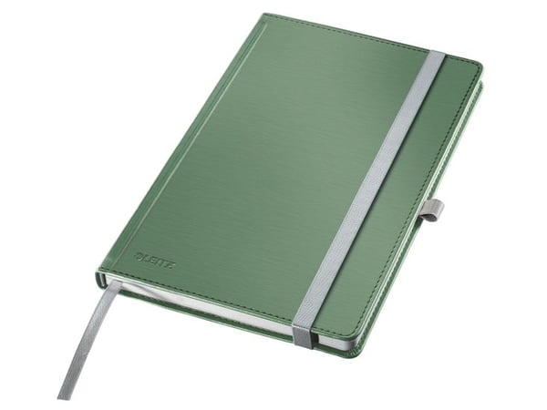 Leitz Style - Notisbok - eskebundet - A5 (145 x 210 mm) - 80 ark / 160 sider - elfenbenspapir - rutet - olive green cover