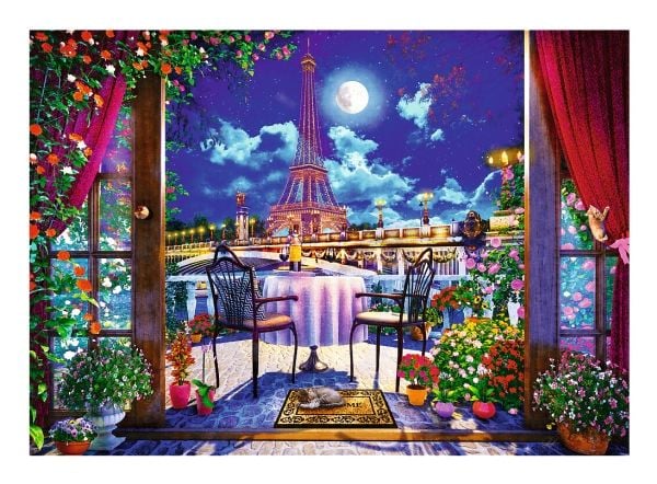 Trefl Puzzle 1000 elementtiä Premium Plus Pariisi kuunvalossa