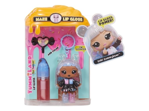 MGA Entertainment Yummiland Lip Gloss Doll Sour Sweeties - Gabi Gummybear, Pieni nukke, Naaras, 4 vuosi/vuosia, Poika/tyttö, Monivärinen