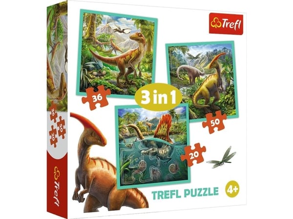 Trefl 34837, 50 stykker, Dinosaurer, 4 år