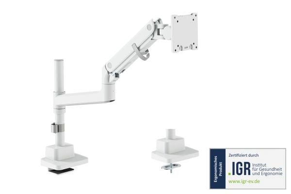 Digitus DA-90476, Klemmer, 27 kg, 144,8 cm (57"), 100 x 100 mm, Høydejustering, Hvit