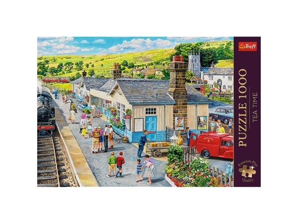 Puzzle 1000el Premium Plus Teeaika: Juna-asema 10810 Trefl