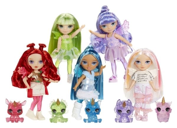 Rainbow High Littles Rainbow Fantasy Fairies Doll- Emerald (Green), Motedukke, Hunkjønn, 4 år, Gutt/Jente, 140 mm, Flerfarget