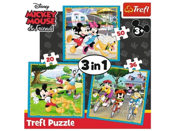 Trefl Puzzle 3in1 Mikki Hiiri ystävien kanssa