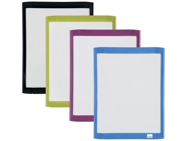 Nobo Mini Magnetisk Whiteboard med Färgad Ram 216x280 mm, Vågrät