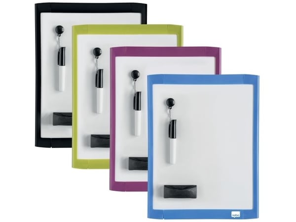 Nobo Mini Magnetisk Whiteboard med Färgad Ram 216x280 mm, Vågrät