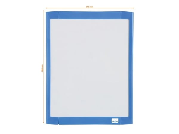 Nobo Mini Magnetisk Whiteboard med Färgad Ram 216x280 mm, Vågrät