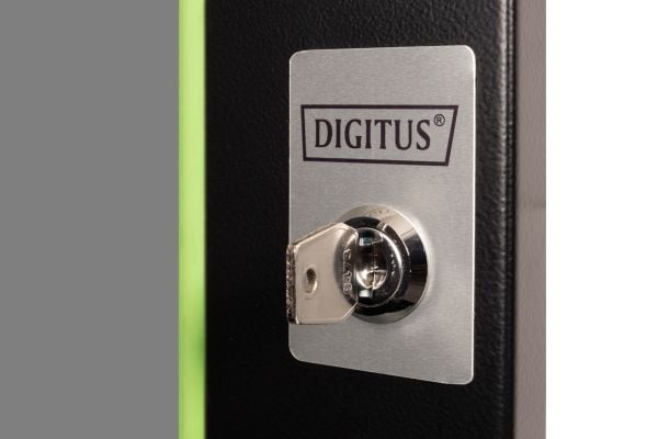 Digitus DN-19 DOOR-12-U-SW, Dør, Glass, Metall, Svart, 1 stykker, 3,75 kg