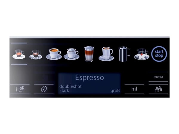 Siemens EQ.6 plus extraKlasse TE657F09DE - Automatisk kaffemaskin med melkeskummer - 19 bar - mørk inox