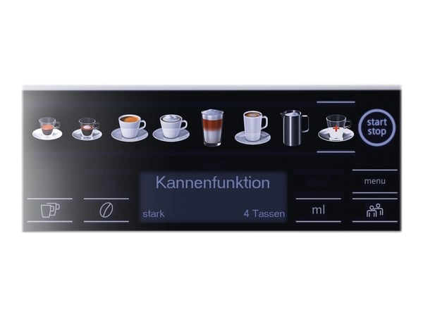 Siemens EQ.6 plus extraKlasse TE657F09DE - Automatisk kaffemaskin med melkeskummer - 19 bar - mørk inox