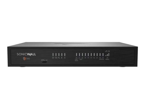 SonicWall TZ Series (Gen 8) TZ580 - Tietoturvalaitteet - Korkean saatavuuden järjestelmä - 10GbE, 2.5GbE, 5GbE - pöytätietokoneet