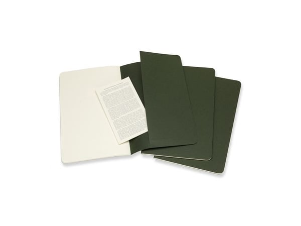 Cahier Journal Blank Large Green 3-Pack