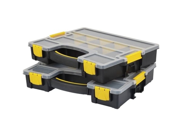 TOOLCRAFT Valikoimalaatikko (L x S x K) 370 x 286 x 140 mm Lokeroiden lukumäärä: 15 Vaihteleva alajako Sisältö 2 kpl