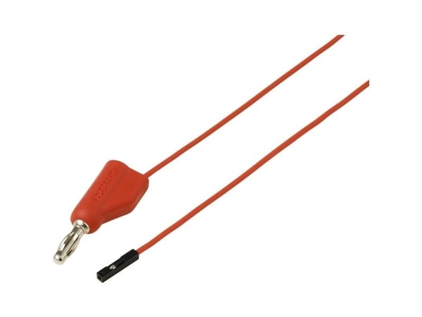 VOLTCRAFT MSL-315 punainen Testijohto 4 mm pistoke Pistorasia 0,64 mm 1 m Punainen 1 kpl 1 kpl