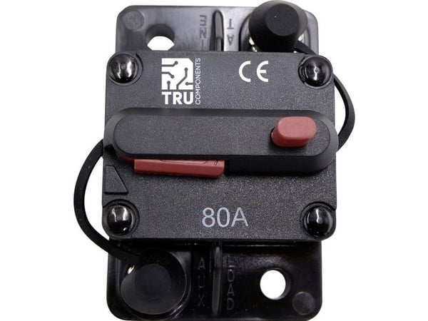 TRU COMPONENTS sikringsautomat 80 A sort 1 stk