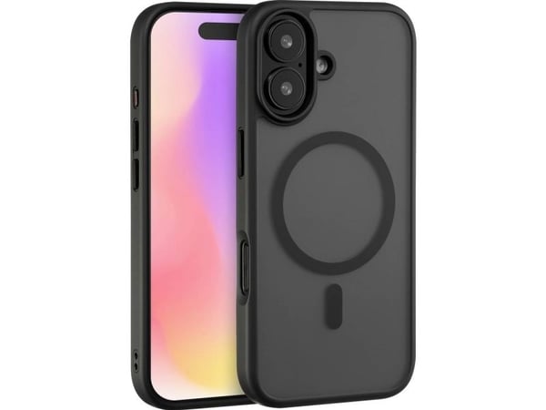 Renkforce RF-6830722 mobildeksel bakside cover for Apple iPhone 17 svart, transparent MagSafe-kompatibelt, induktiv lading RF-6830722