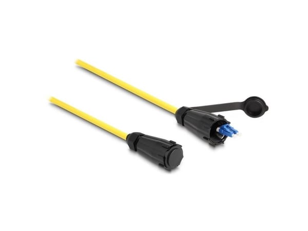 Delock - Nettverkskabel - LC-enkeltmodus (hann) waterproof til LC-enkeltmodus (hann) waterproof - 1 m - 1 m - 7.5 mm - fiberoptisk - dupleks - 9 / ...