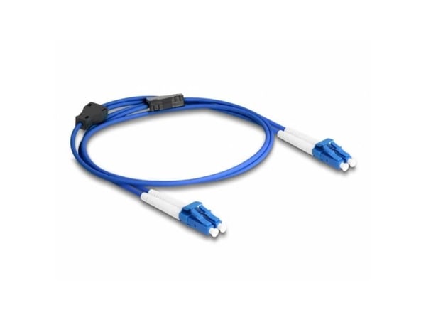 Delock - Nettverkskabel - LC-enkeltmodus (hann) til LC-enkeltmodus (hann) - 1 m - 3 mm - fiberoptisk - dupleks - 9 / 125 micron - OS2 - halogenfri,...