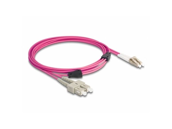 Delock - Nettverkskabel - LC multimodus (hann) til SC flermodus (hann) - 3 m - 3 mm - fiberoptisk - dupleks - 50 / 125 mikroner - OM4 - halogenfri ...