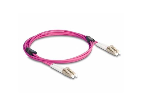 Delock - Nettverkskabel - LC multimodus (hann) til LC multimodus (hann) - 2 m - 3 mm - fiberoptisk - dupleks - 50 / 125 mikroner - OM4 - halogenfri...