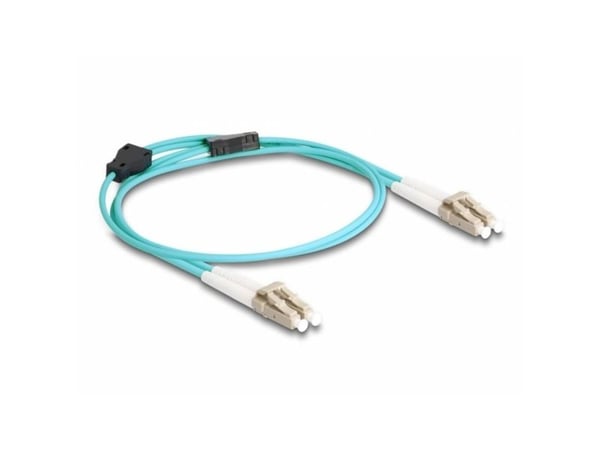 Delock - Nettverkskabel - LC multimodus (hann) til LC multimodus (hann) - 1 m - 3 mm - fiberoptisk - dupleks - 50 / 125 mikroner - OM3 - halogenfri...