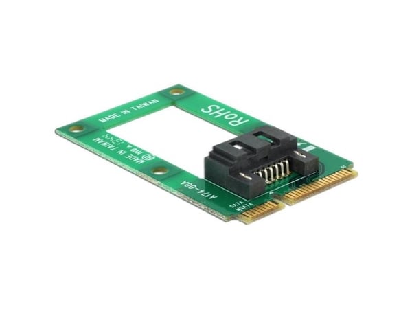 Delock MiniPCIe Converter mSATA full størrelse > 1 x SATA 7 Pin Buchse (95240)