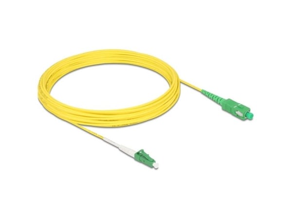 Delock - Nettverkskabel - LC/APC (hann) til SC/APC (hann) - 10 m - 2 mm - fiberoptisk - simpleks - 9 / 125 micron - G.657.A/OS2 - halogenfri - gul
