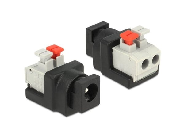 DeLOCK 65524, DC 5.5 x 2.1 mm, Musta, Hopea