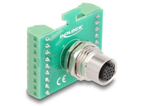 DeLOCK 60660, M12, Pääte, Vihreä, Naaras, Naaras, -40 - 80 °C