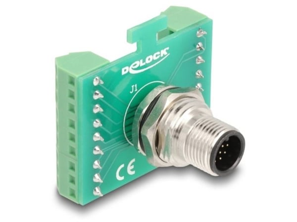 Delock - Nettverksadapter - 17 pin M12 (hann) til 18 pin terminal block - A-kodet