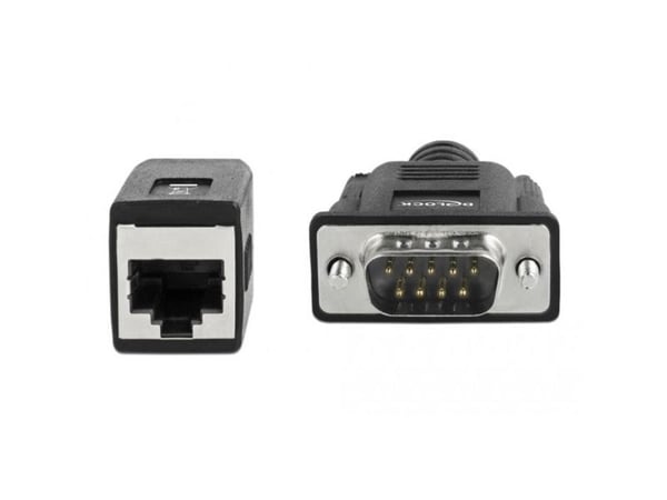 Delock - Seriell adapter - DB-9 (hann) til RJ-45 (hunn) - 20 cm - tommelskruer - svart