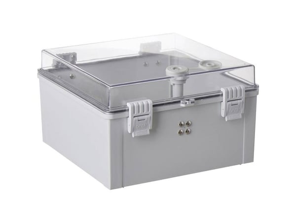 TRU COMPONENTS TC-PSC-30x30x18 el-skåp 300 x 300 x 180 ABS/polykarbonat ljusgrå, 1 st