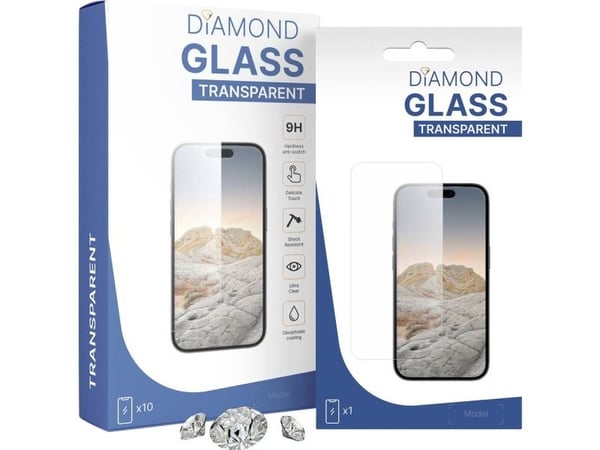 PT LINE Diamond Glass Anti-Static Displaybeskyttelsesglas Apple iPhone 16 Pro Max, IPhone 17 Pro Max 1 stk ridsefast 234576