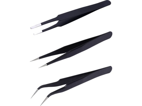 Quadrios 25EC176 ESD-pincett Spiss, flat, seglspiss Quadrios 25EC176 ESD-pincett Spiss, flat, seglspiss