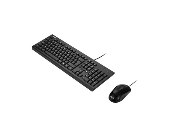ASUS U2000 - Tastatur- og mussett - USB - QWERTY - amerikansk engelsk - svart