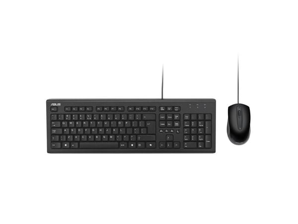 ASUS U2000 - Tastatur- og mussett - USB - QWERTY - amerikansk engelsk - svart